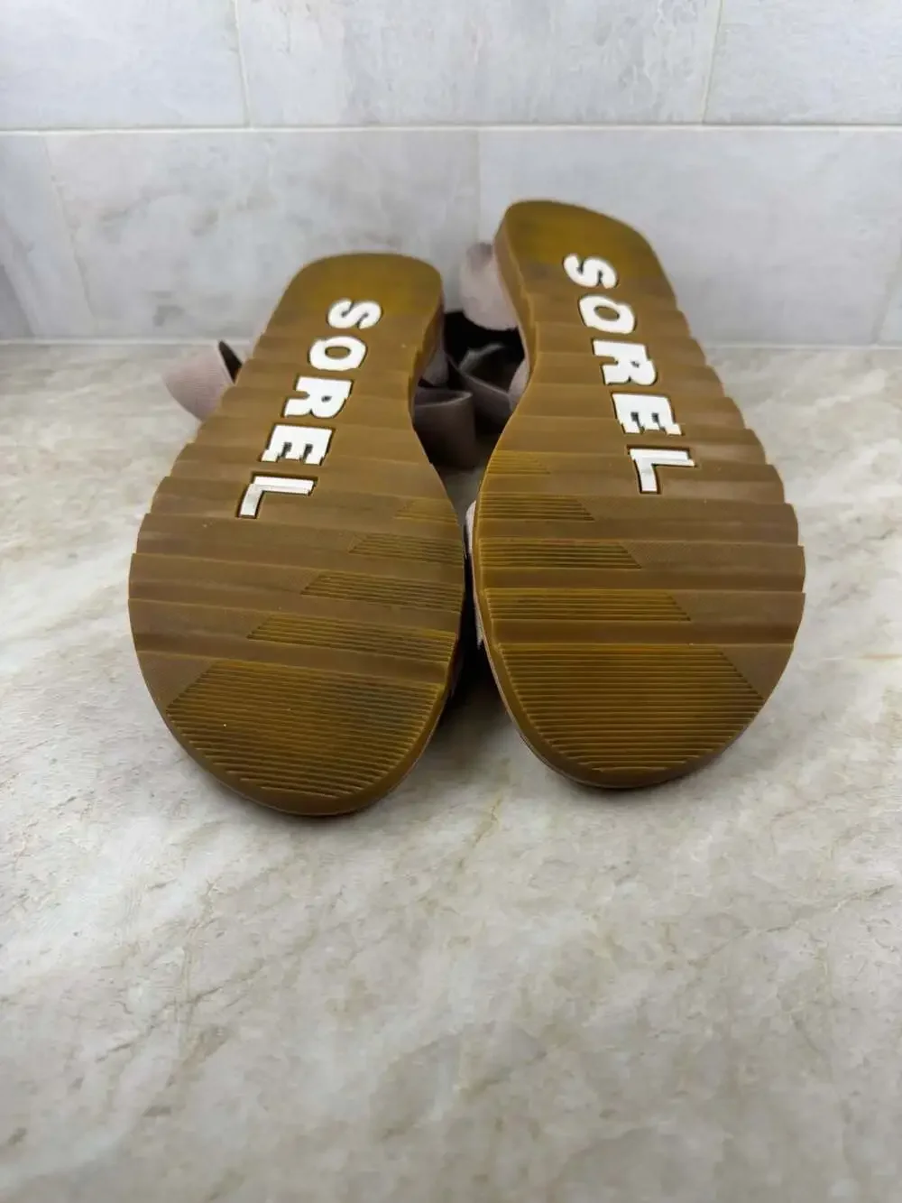 Sorel Ella II Blush Elastic Strap Comfort Sandals Size 10.5